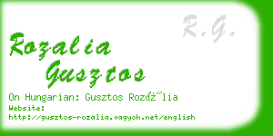 rozalia gusztos business card